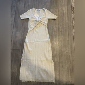 Frame Cream Textured Dress